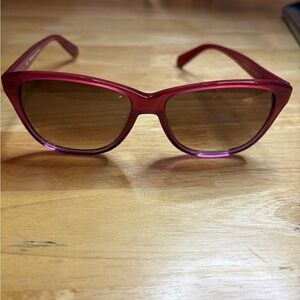 Balmain Red Burgundy Sunglasses Wide Fit